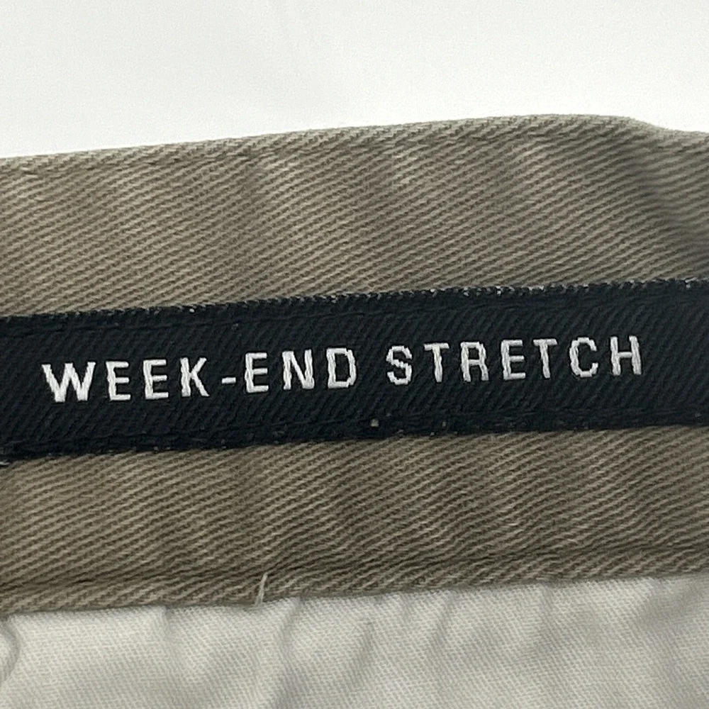 RVCA Shorts Men's Size 31 Beige Flat Front Chino Casual Pockets Week-End Stretch